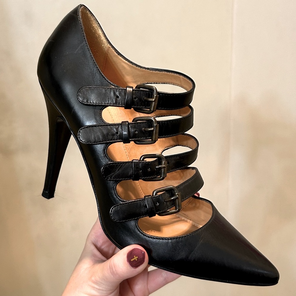 J Crew Strappy Buckle Heels
